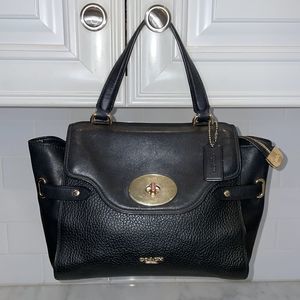 Coach Blake Flap Twistlock Carryall Crossbody Satchel